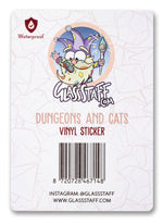 Dungeons & Cats Waterproof Die Cut Vinyl Sticker