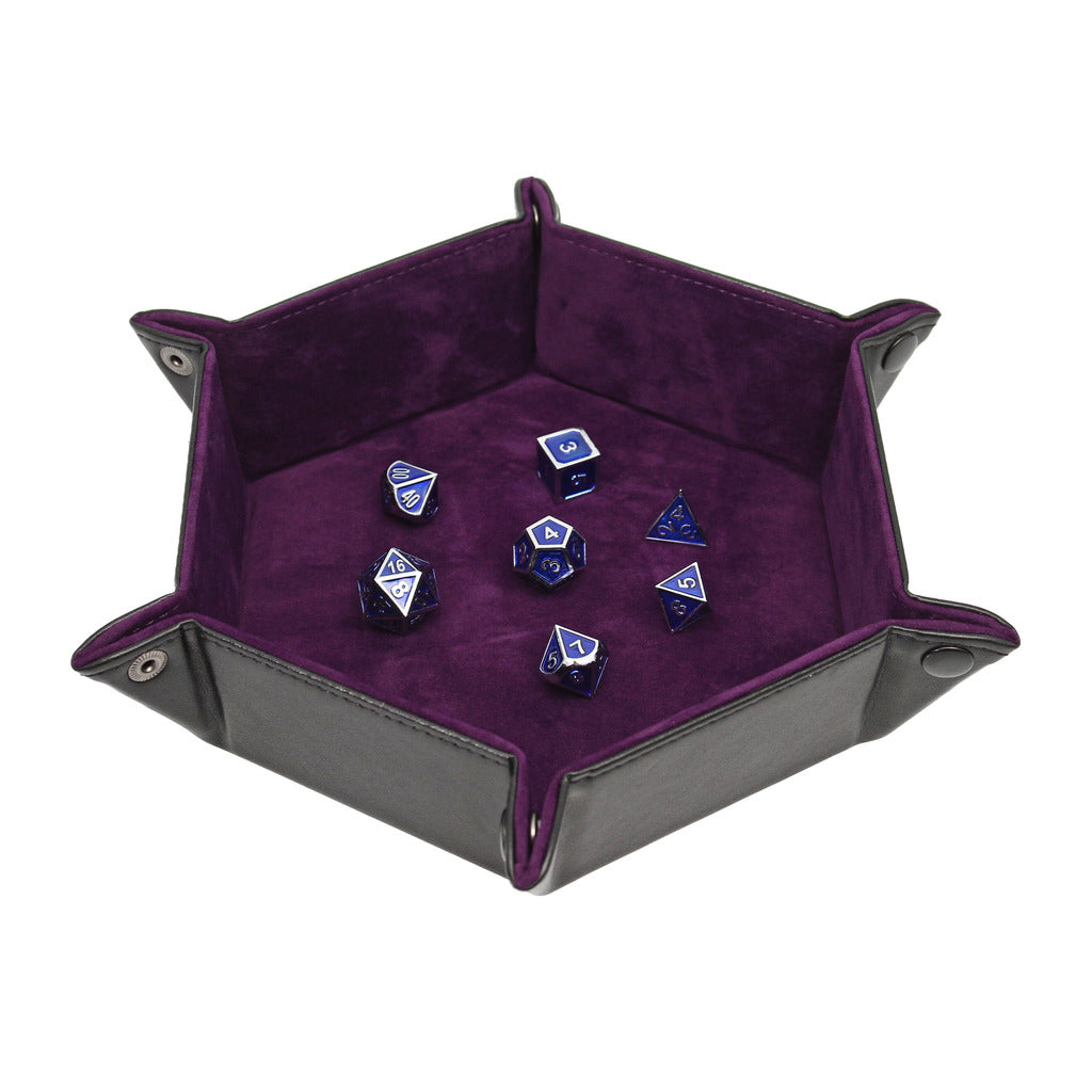 STONEHAVEN Royal Purple Velvet And PU Leather Foldable Magnetic