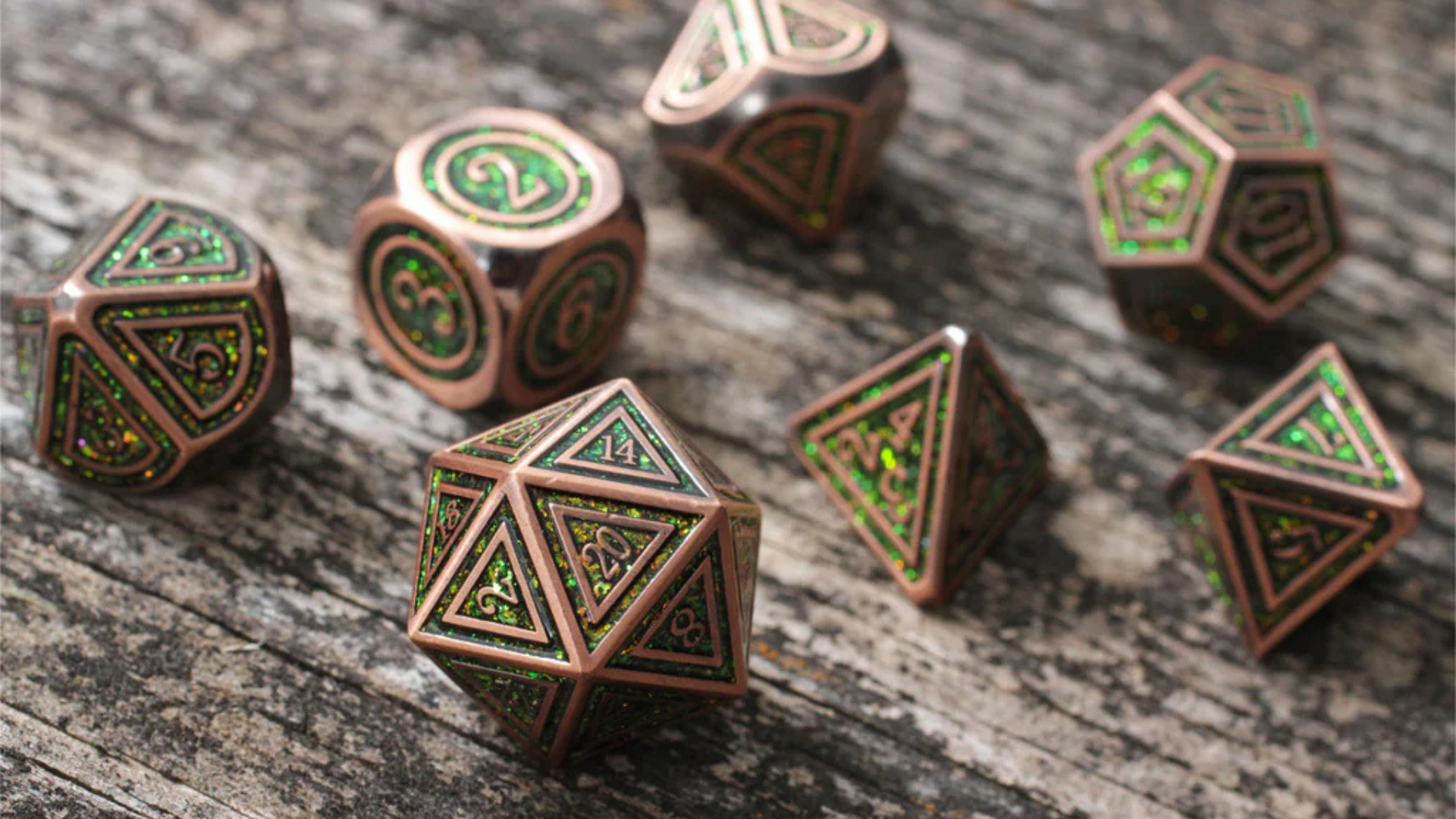 Arboreal Magik Metal RPG Set of 7 by Forged Gaming