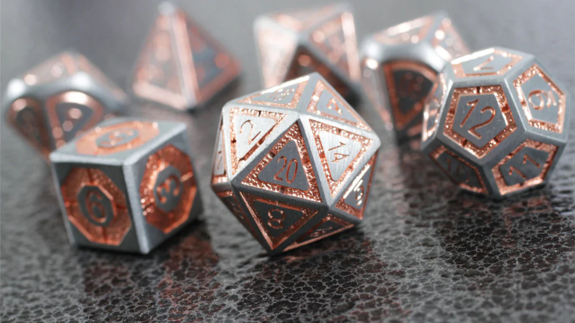 Celestial Artifact 7-Piece Metal Dice Set by Forged Gaming