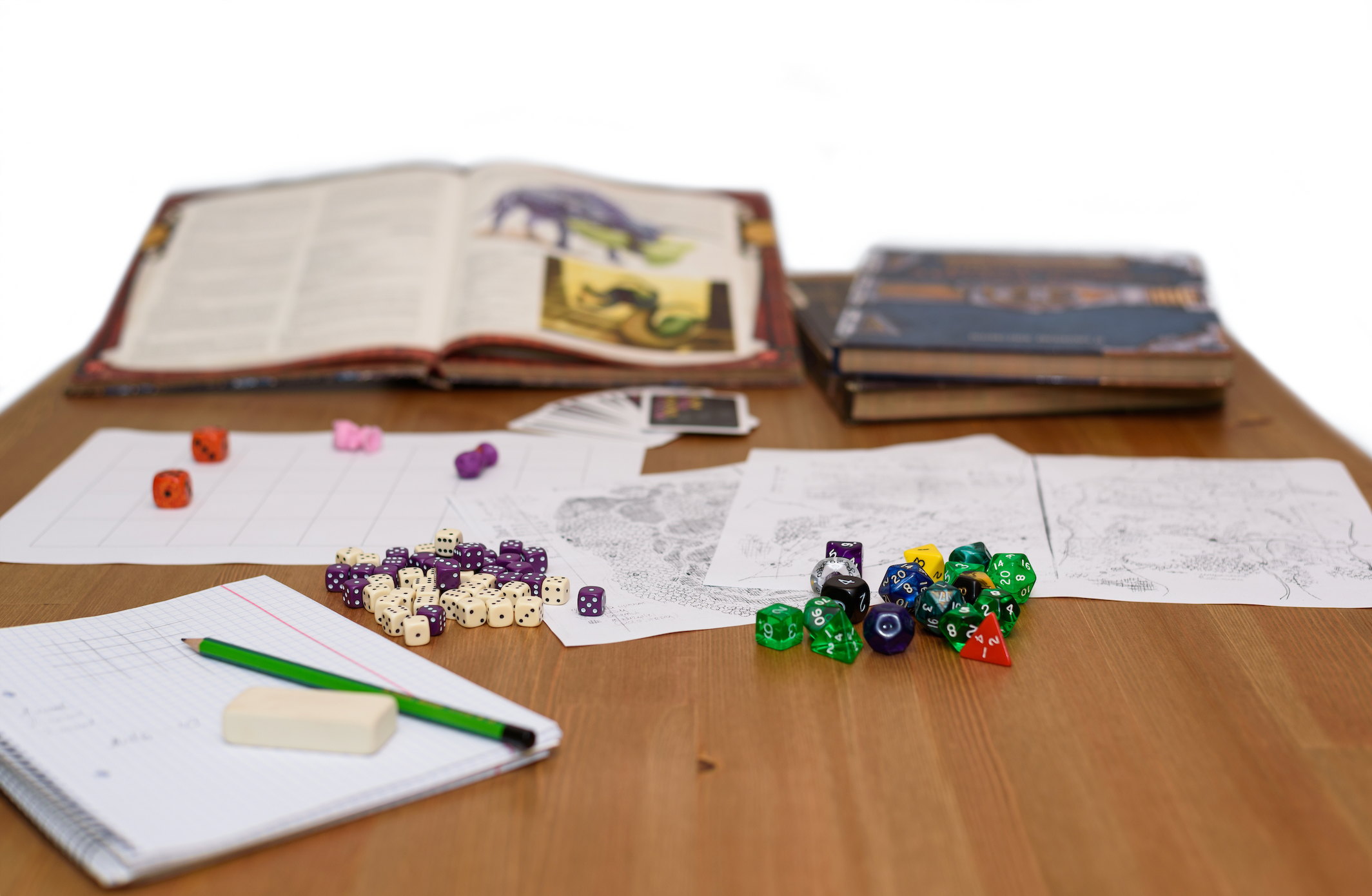 Small Table?  How to conserve space at your DnD group's game
