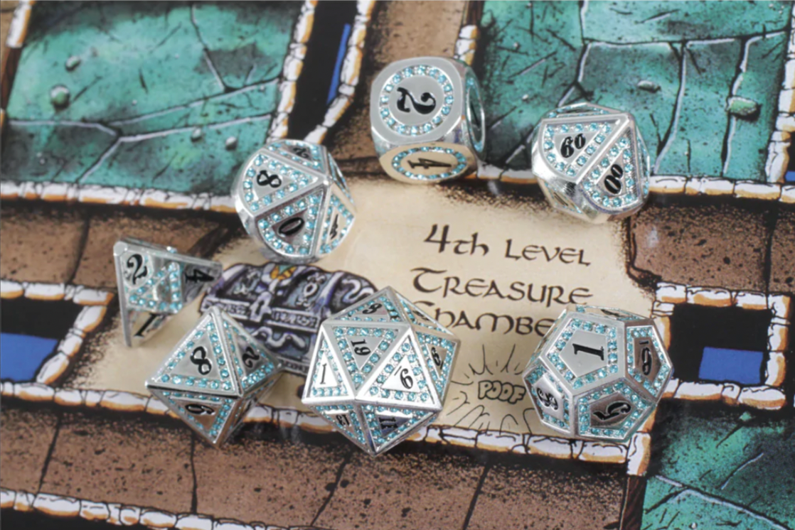 Ice Gem 7-Piece Metal Dice Set