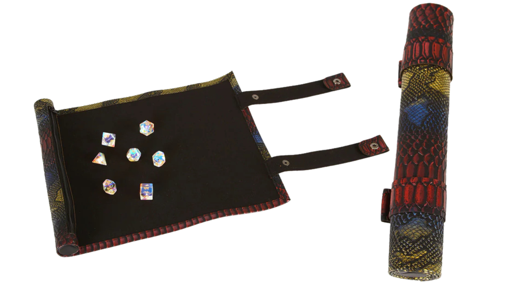 Scroll Dice Tray with Dice Storage, accessory from Forged Gaming