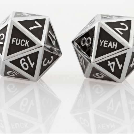 Fuck Yeah D20 Metal Dice Set