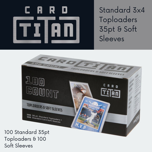 Toploaders 35pt (100 count) with 100 Soft Sleeves - Premium Quality Ultra Clear Card Sleeves