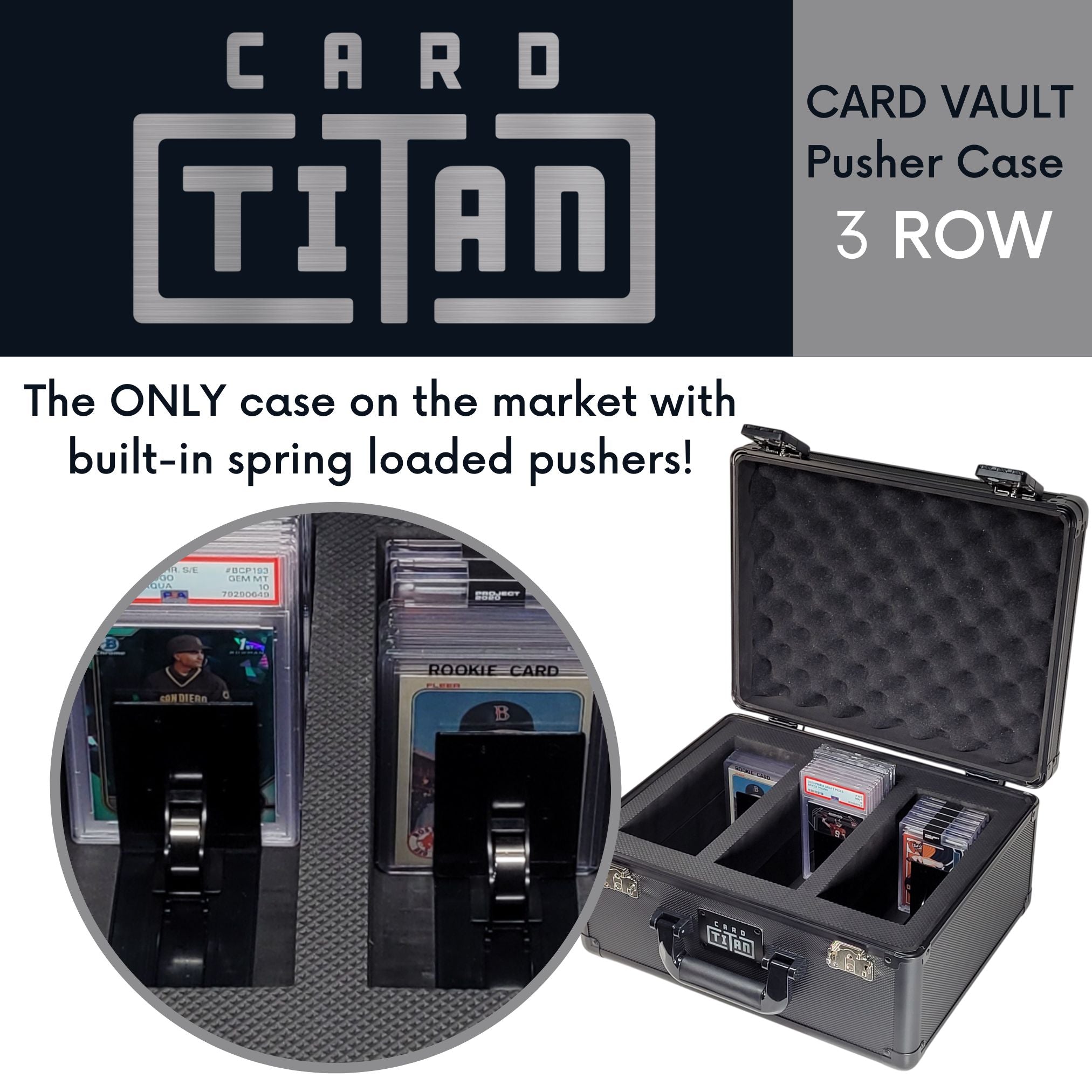 Card Titan: Card Vault Trading Card Storage Box - 4 Row | Game Nerdz Card Titan: Card Vault Trading Card Storage Box - 4 Row | Game Nerdz