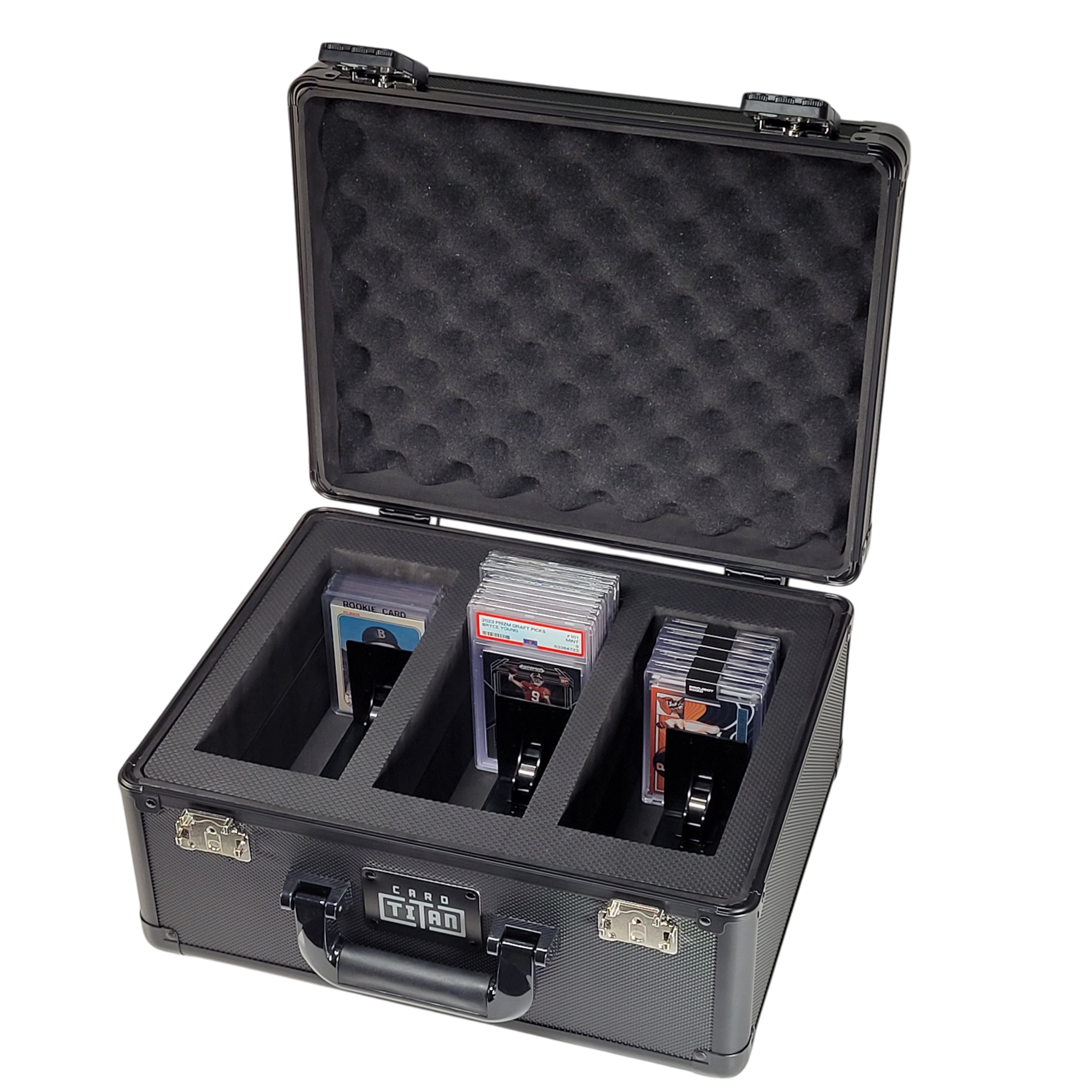 graded card briefcase Card Titan: Card Vault Trading Card Storage Box - 4 Row