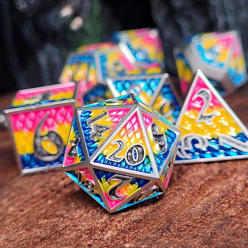 Dragon Scale Pan Dragon Set of 7 Metal Dice
