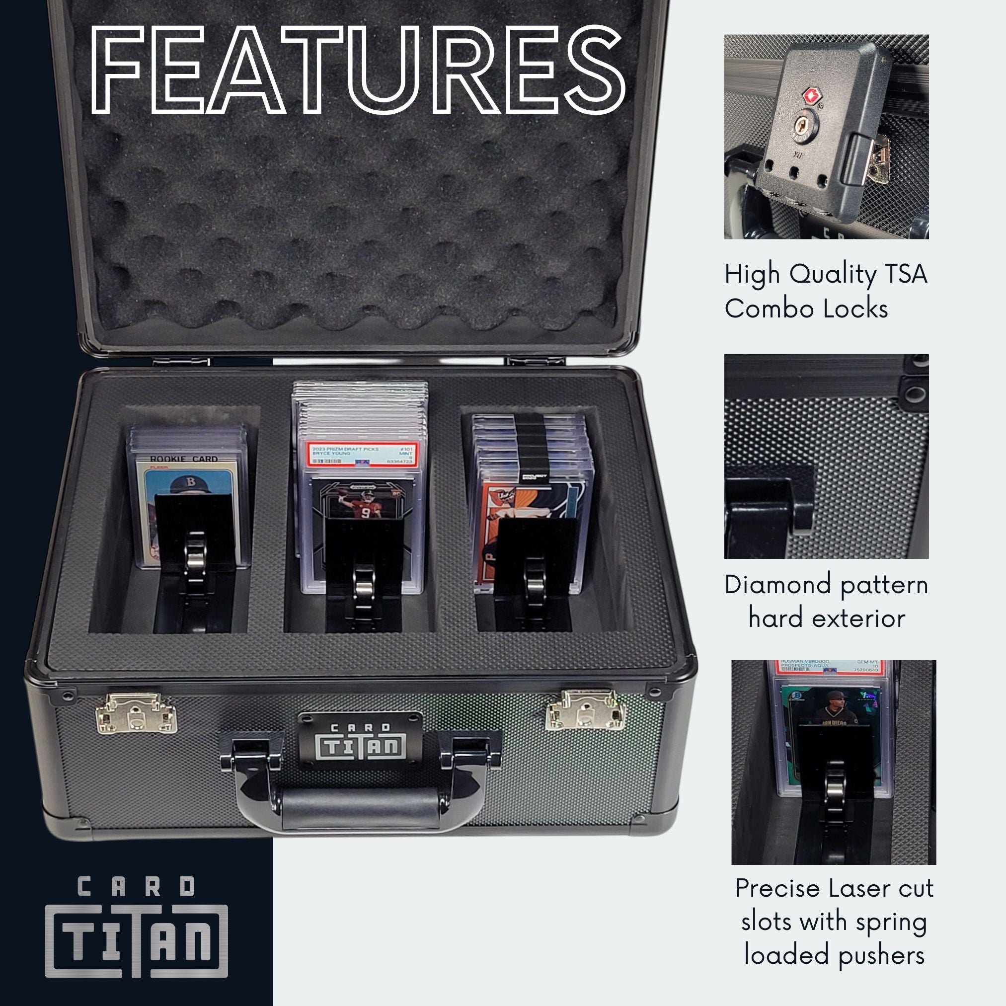 Card Titan: Card Vault Trading Card Storage Box - 4 Row | Game Nerdz Card Titan: Card Vault Trading Card Storage Box - 4 Row | Game Nerdz
