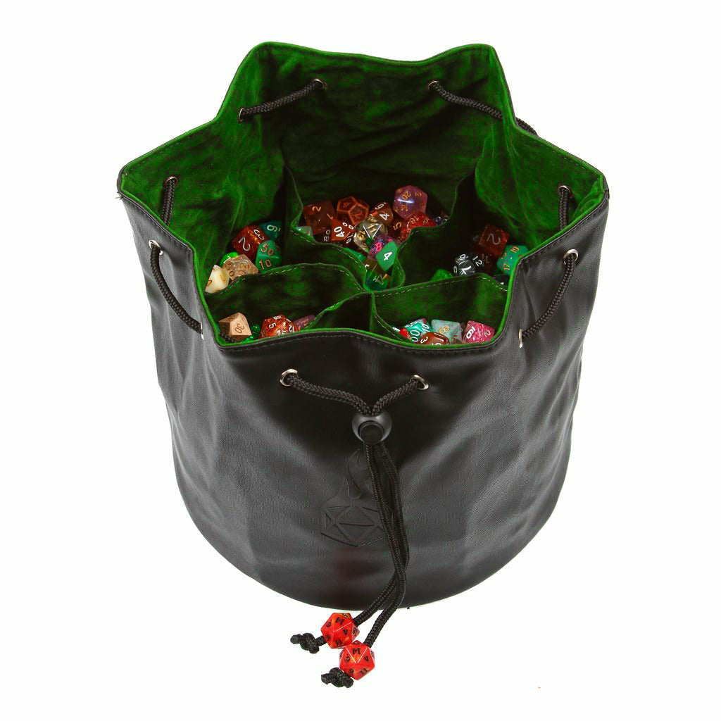mtg final fantasy dice bag Forged Dice Co. Pouch of The Endless Hoard Dice Bag - Holds Over 1,000 Polyhedral Dice - Dice Storage Bag with 7 Pockets
