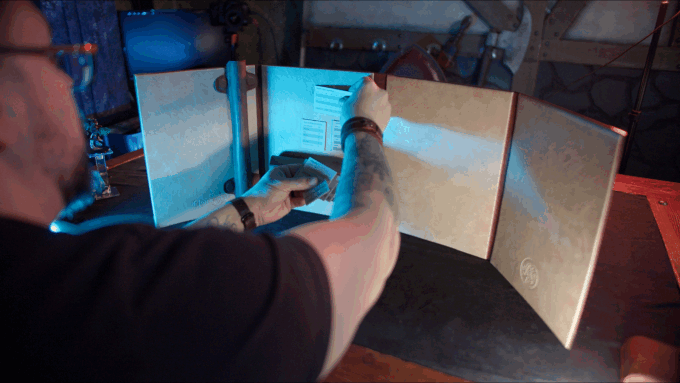 This is a video demonstrating how the charts in the Ultimate Game Master Screen Blank Magnetic Charts Pack affix to the screen.