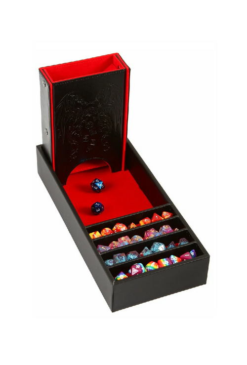 Citadel Dice Tower and Tray with (1) set of Mystery Metal Dice