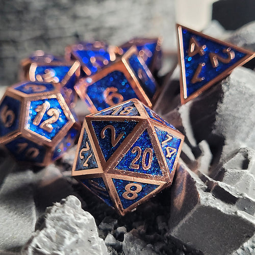 Arcane Copper 7-Piece Metal Dice Set