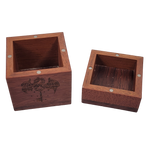 Forged Etched Wooden Storage Box with Magnetic Lid - Holds up to 42 Metal or Plastic Polyhedral Dice