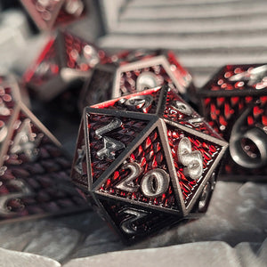 Jeu de dés DND en métal - VGEBY - Style deux - Chiffres lisibles Jeu de dés DND en métal - VGEBY - Style deux - Chiffres lisibles