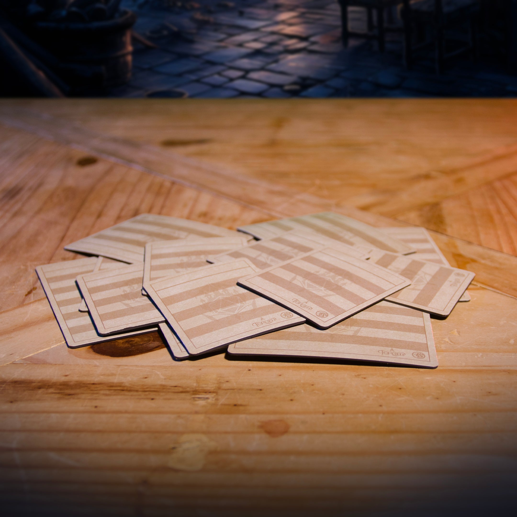 This is an environmental image of the contents of the Ultimate Game Master Screen Blank Magnetic Charts Pack displayed on a table.