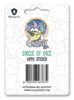 Circle of Dice Waterproof Die Cut Vinyl Sticker