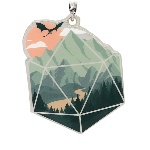 Scenic D20 Keychain