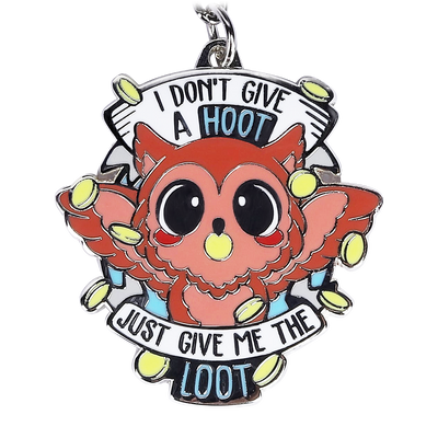 I Don't Give a Hoot Keychain