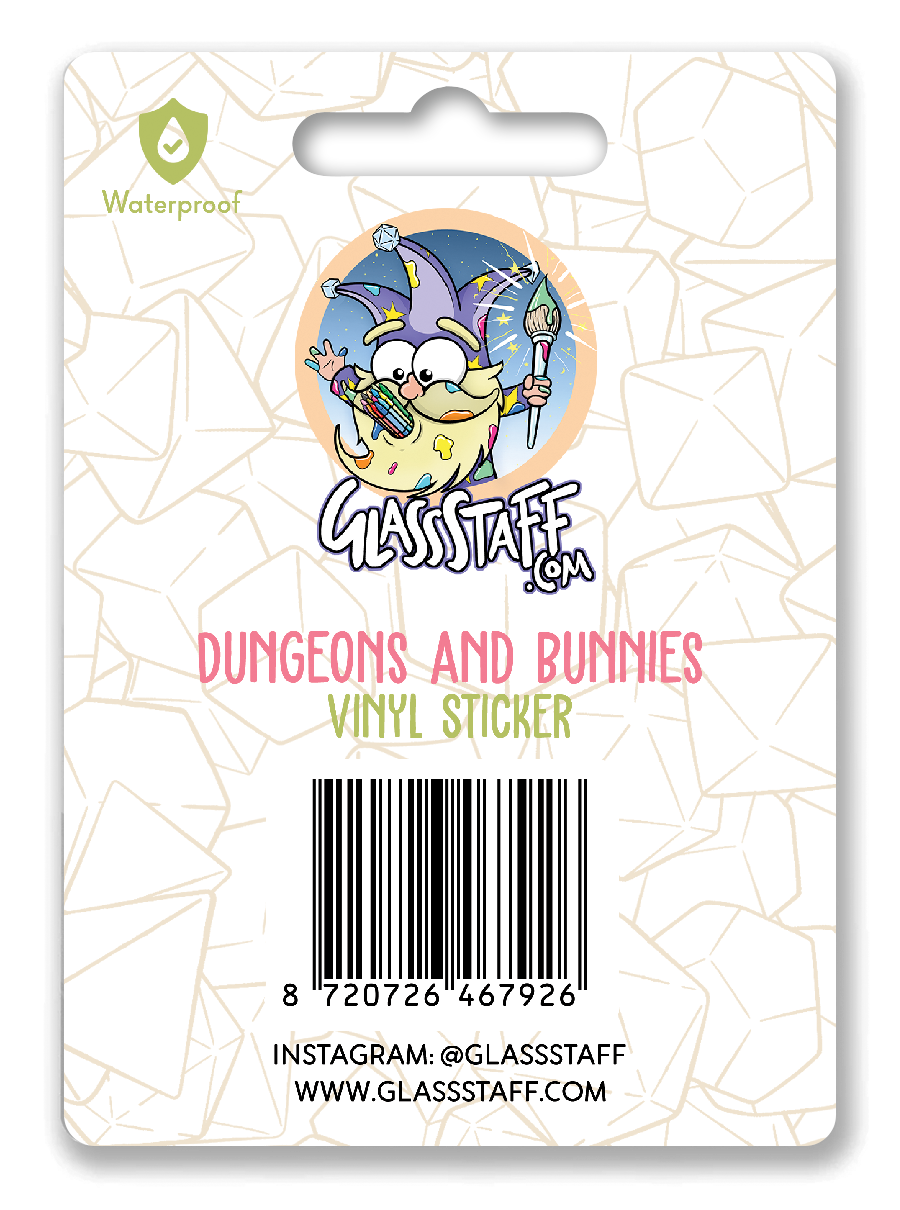 Dungeons & Bunnies Waterproof Die Cut Vinyl Sticker