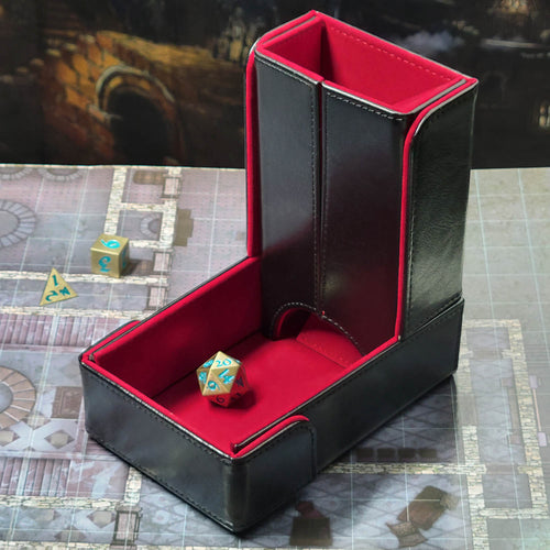 The Keep: Compact Magnetic Dice Tower and Dice Tray
