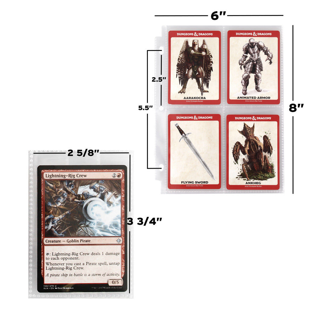 spell card binder D&D Standard Monster and Spell Card Pages