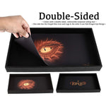 Red Dragon Eye 14" Dice Tray with Double Sided and Removable Neoprene Rolling Dice Mat