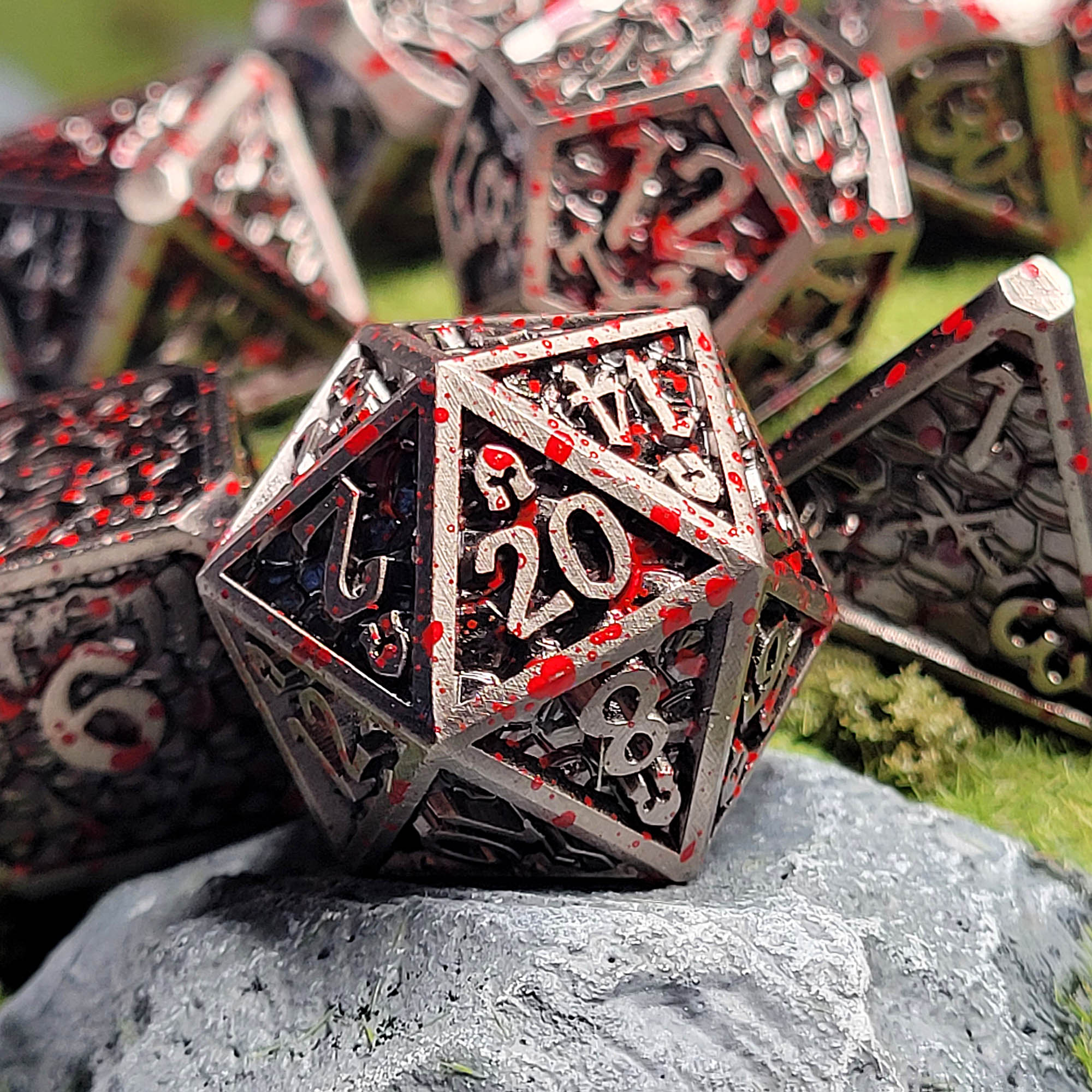 Rpg Dice Loop Legacy of Adventure Dice Set - Metal RPG Dice | Forged Gaming