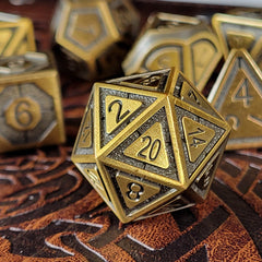 Ancient Chaos Metal RPG Dice Set