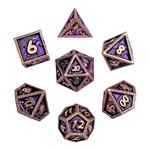 Violet Wyrm Metal RPG Dice Set