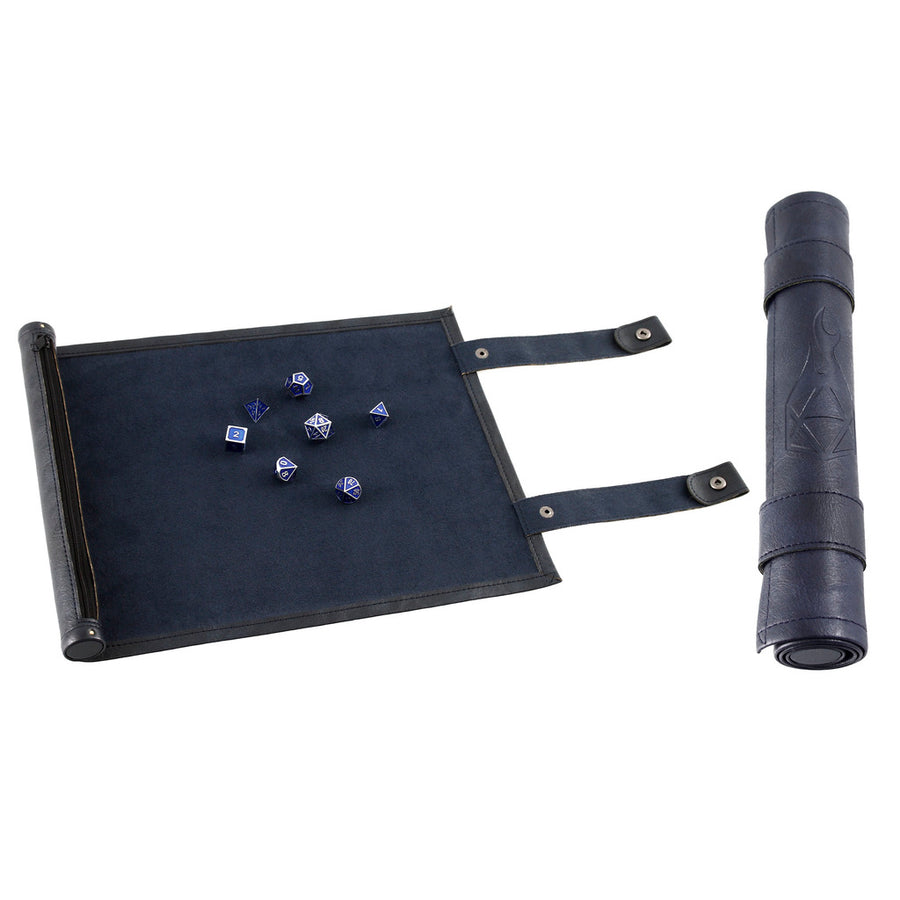 Scroll Dice Tray with Dice Storage