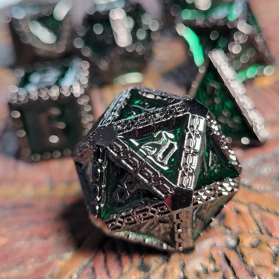 Dark Sentry Metal RPG Dice Set