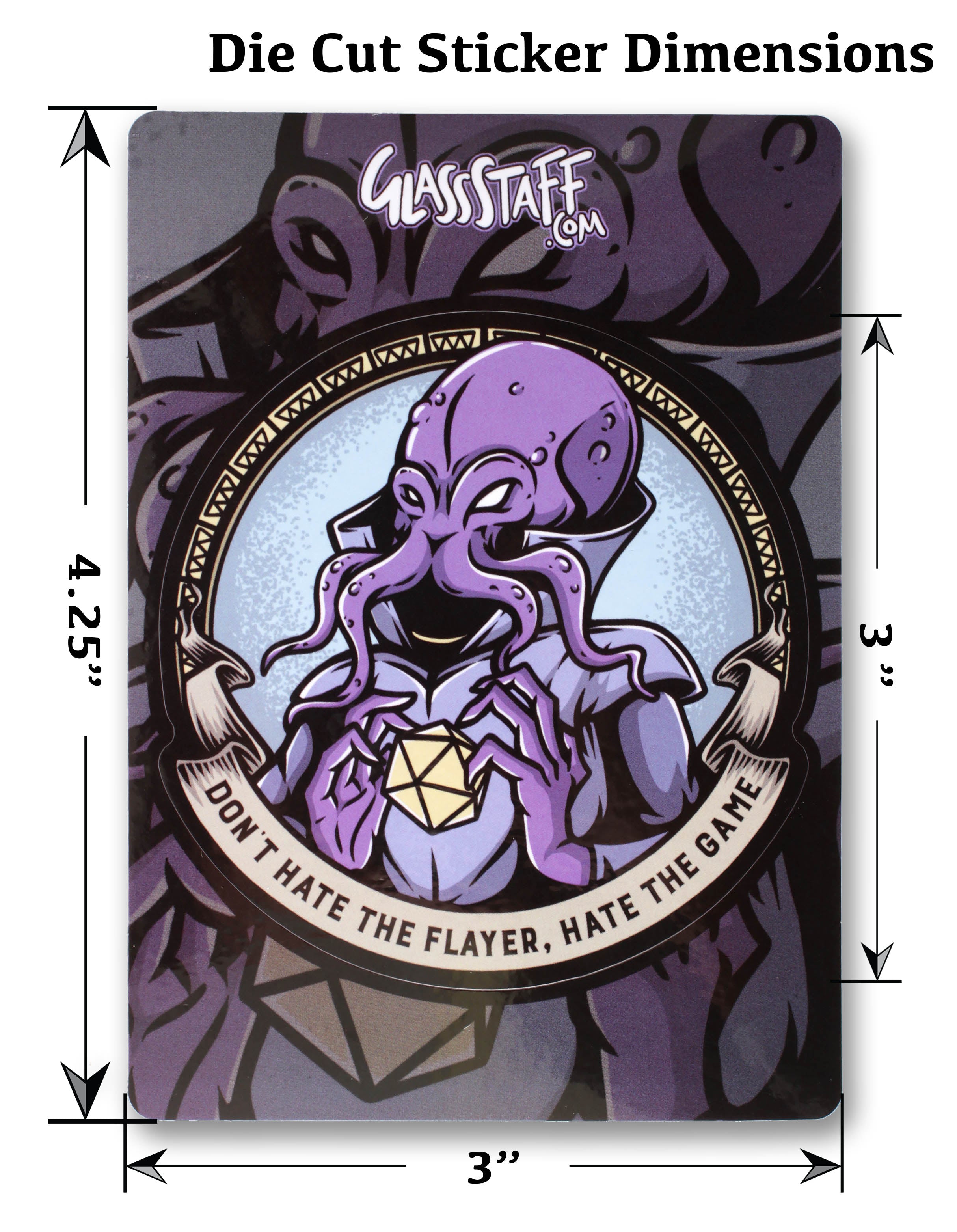 Don't Hate the Flayer. DND Gift Sticker