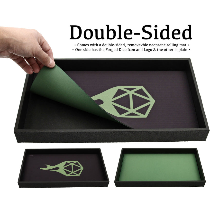 Forged Green Reversible Dice Tray