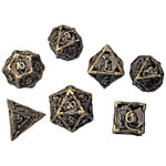 Dragon Rampant Gold 7-Piece Metal Dice Set