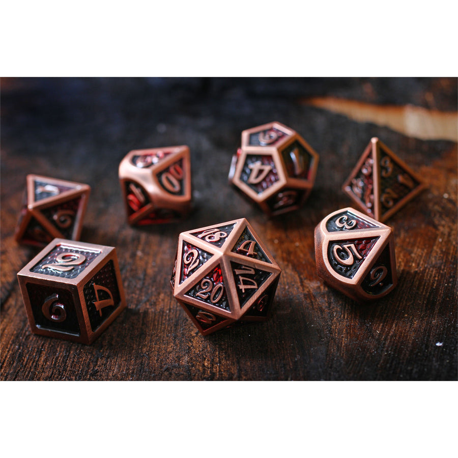 Dragon Wrath Set of 7 Metal Dice
