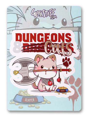 Dungeons & Cats Waterproof Die Cut Vinyl Sticker