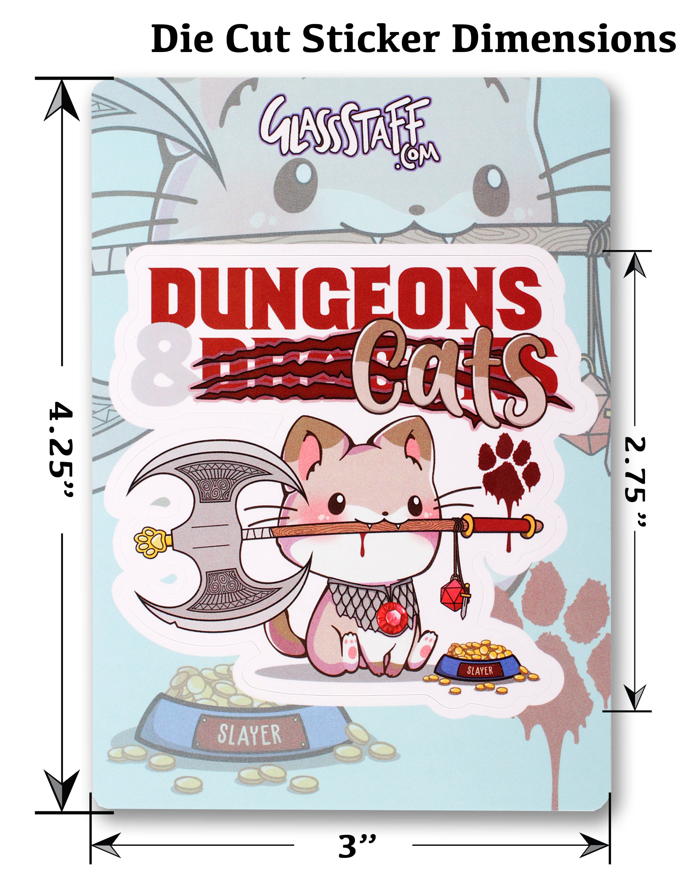 Dungeons & Cats. D&D Gift Sticker