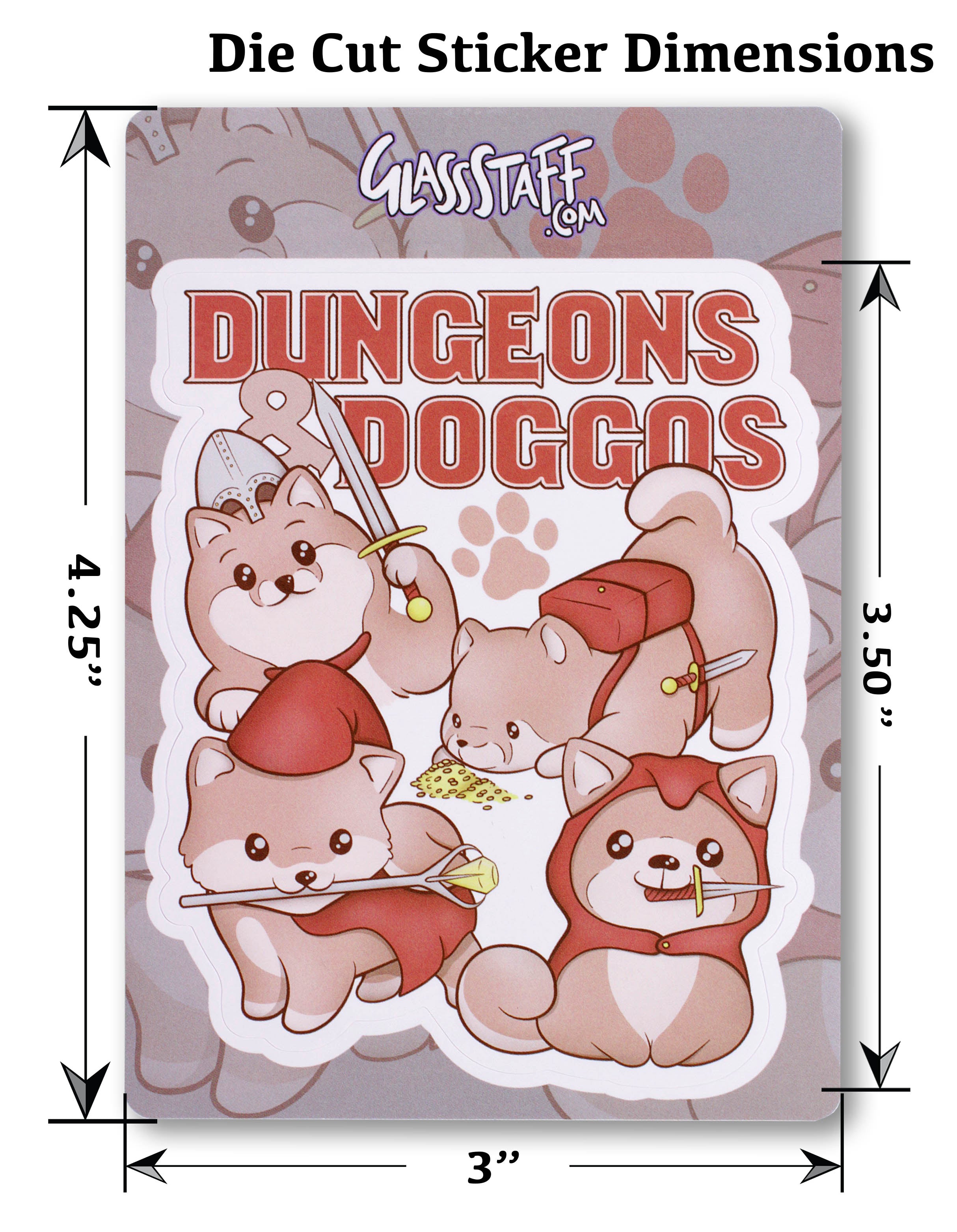 Dungeons & Doggos. Dungeons & Dragons Gift Sticker