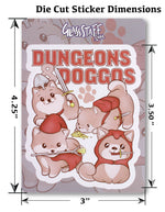 Dungeons & Doggos. Dungeons & Dragons Gift Sticker