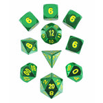 Emerald Green 10-Piece Metal Dice Set