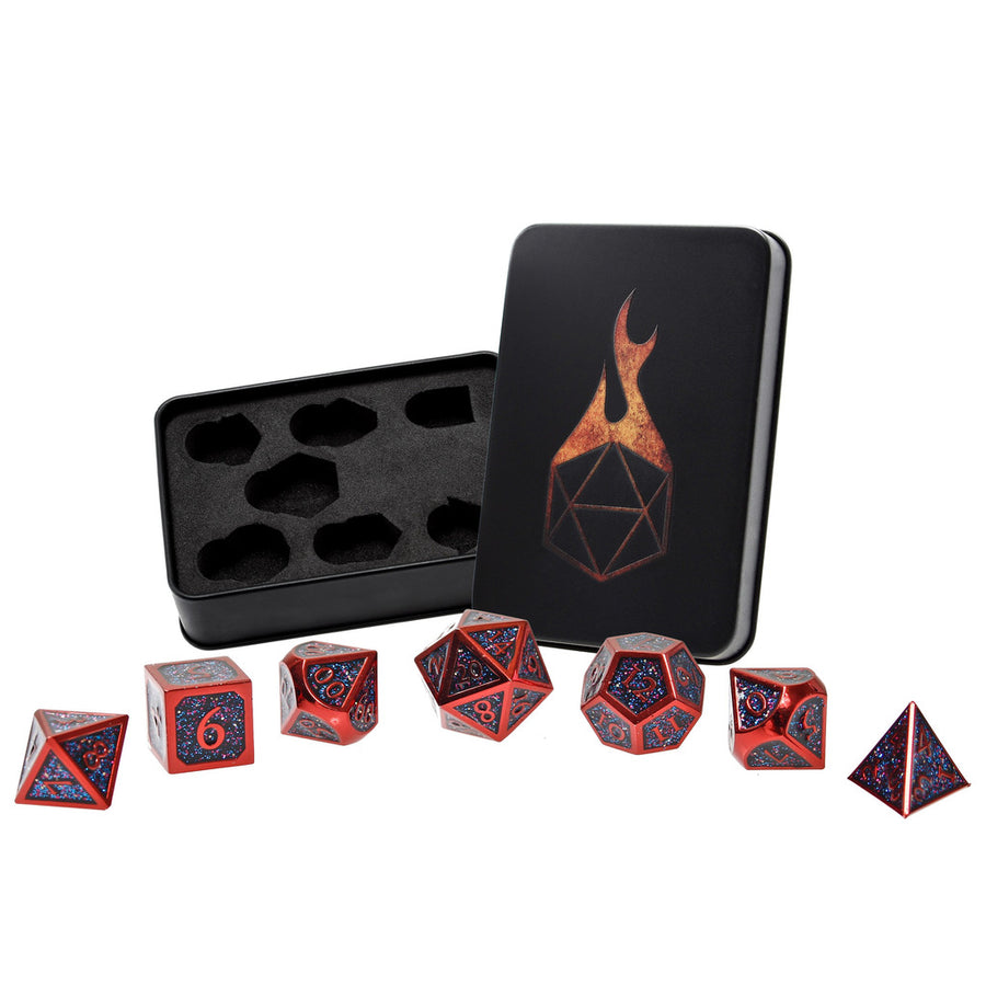 Fiend Touched Set of 7 Metal Dice