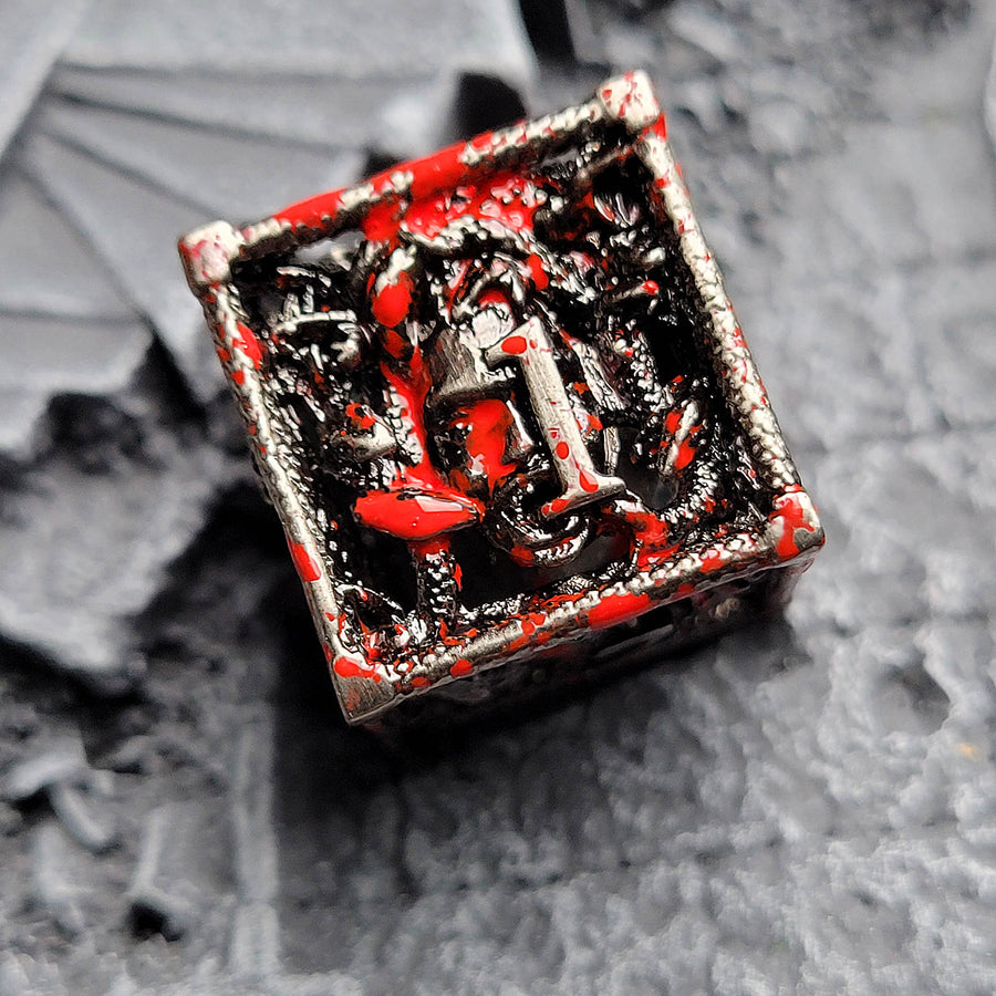 Gorgon Slayer Hollow Metal RPG Dice Set