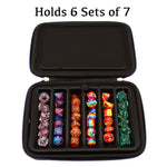 Forged 6-Row Zip-Close Dice Box & Storage Case with Removable Dice Tray