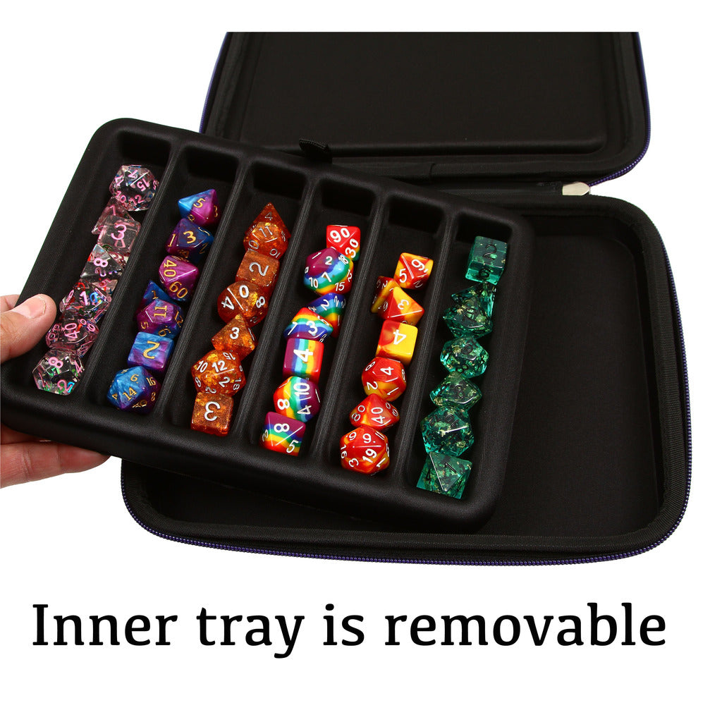Buy Zip-Close Dice Storage Case With Removable Slotted Tray Online
