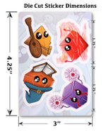 Kawaii Dice Classes Pack 2. DND Gift Sticker
