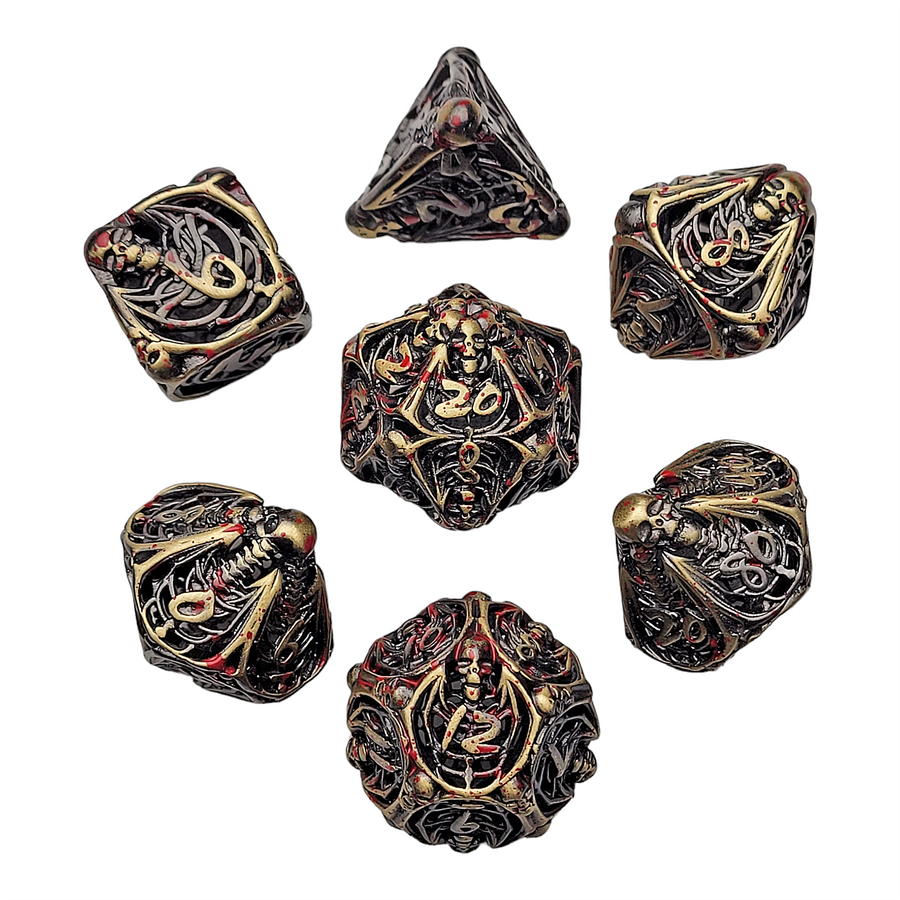 Lich Slayer Hollow Metal RPG Dice Set