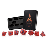 Heros Red Set of 7 Metal Dice