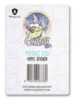 Mosaic D20 Waterproof Die Cut Vinyl Sticker