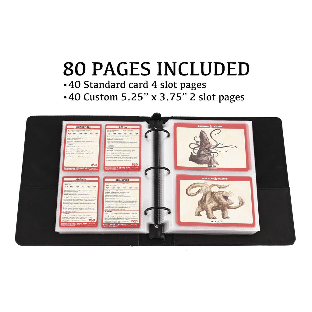 Forged Dice Co. Curiosities Cache Monster Card & Spellcard Organizer Binder With Pages